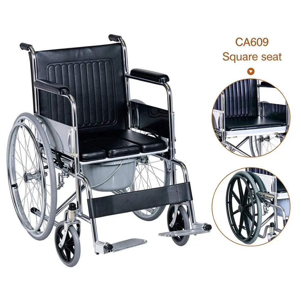 Steel Commode Wheelchair