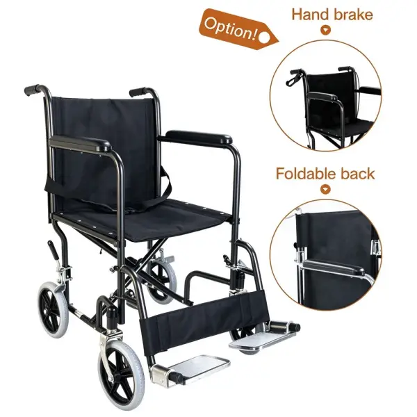 Steel Transport Wheelchair